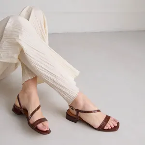 225- Anaya Cuir Brillant Marron
