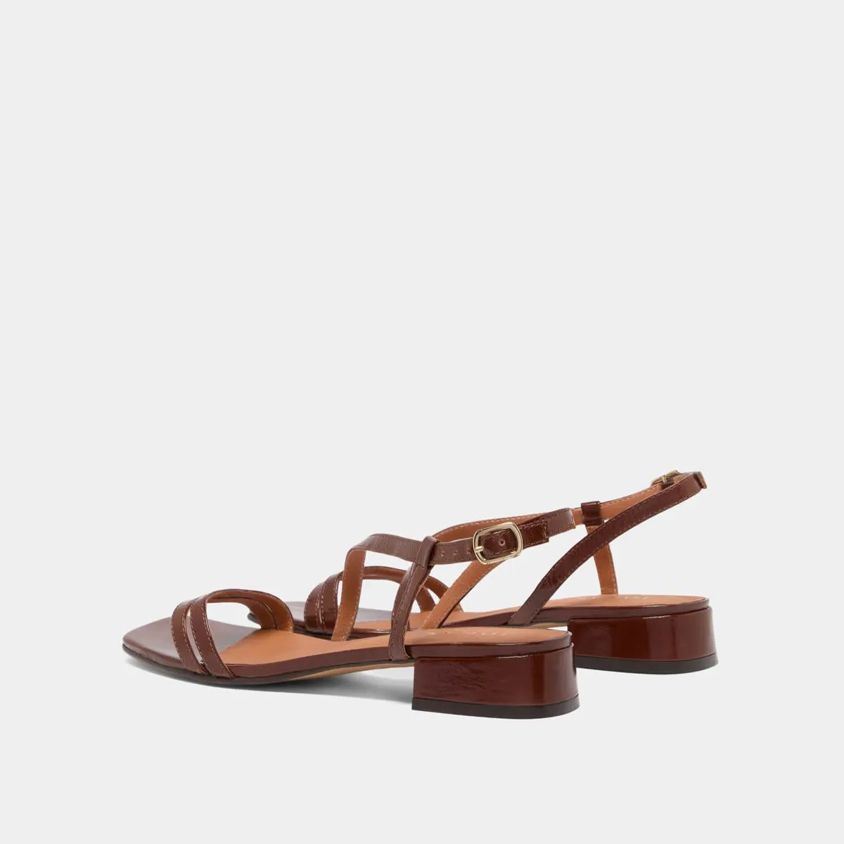 225- Anaya Cuir Brillant Marron
