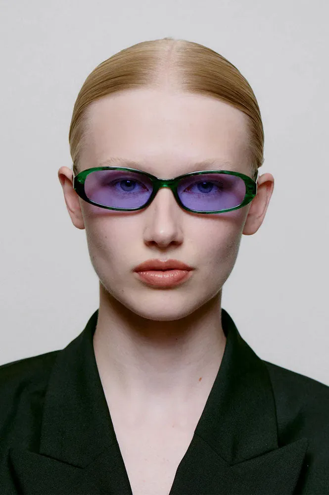 A Kjaerbede Macy Green Marble Sunglasses