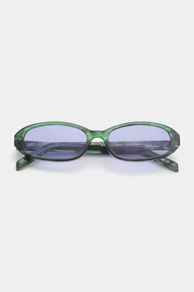 A Kjaerbede Macy Green Marble Sunglasses