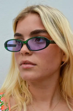 A Kjaerbede Macy Green Marble Sunglasses