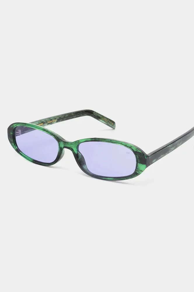 A Kjaerbede Macy Green Marble Sunglasses