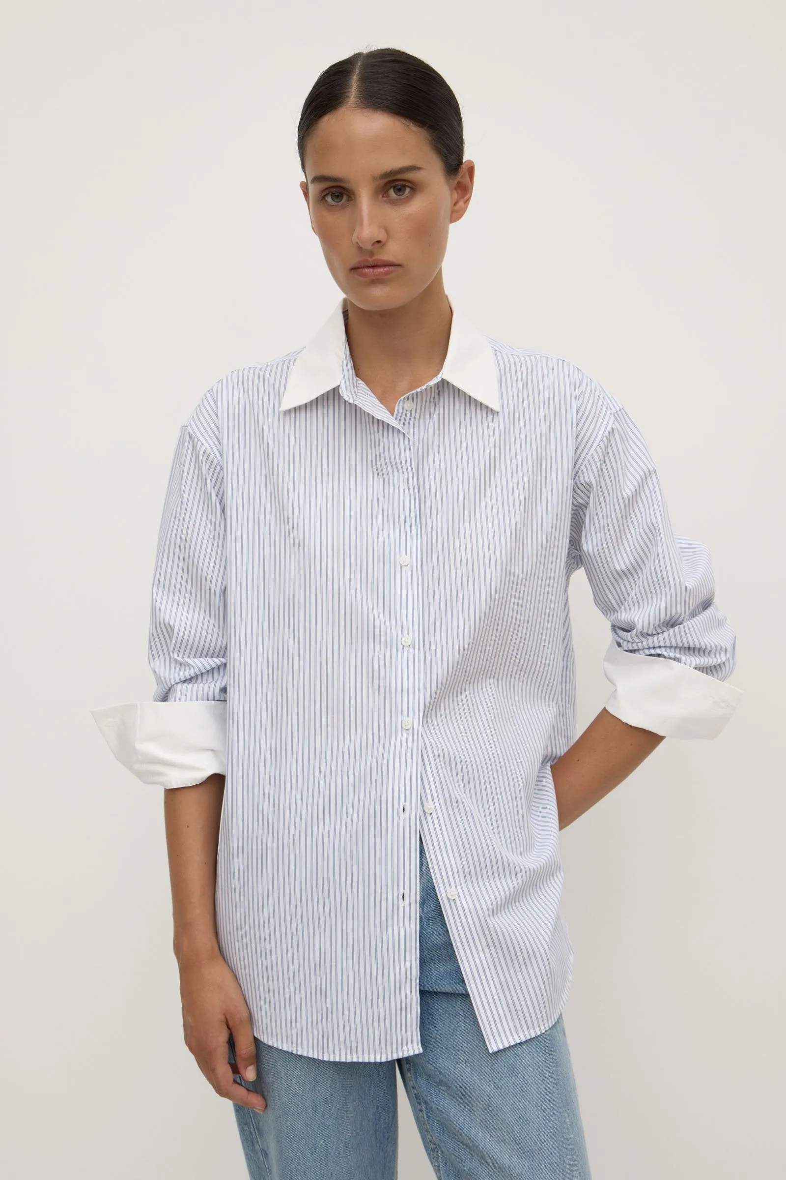 Alec Poplin Stripe Shirt