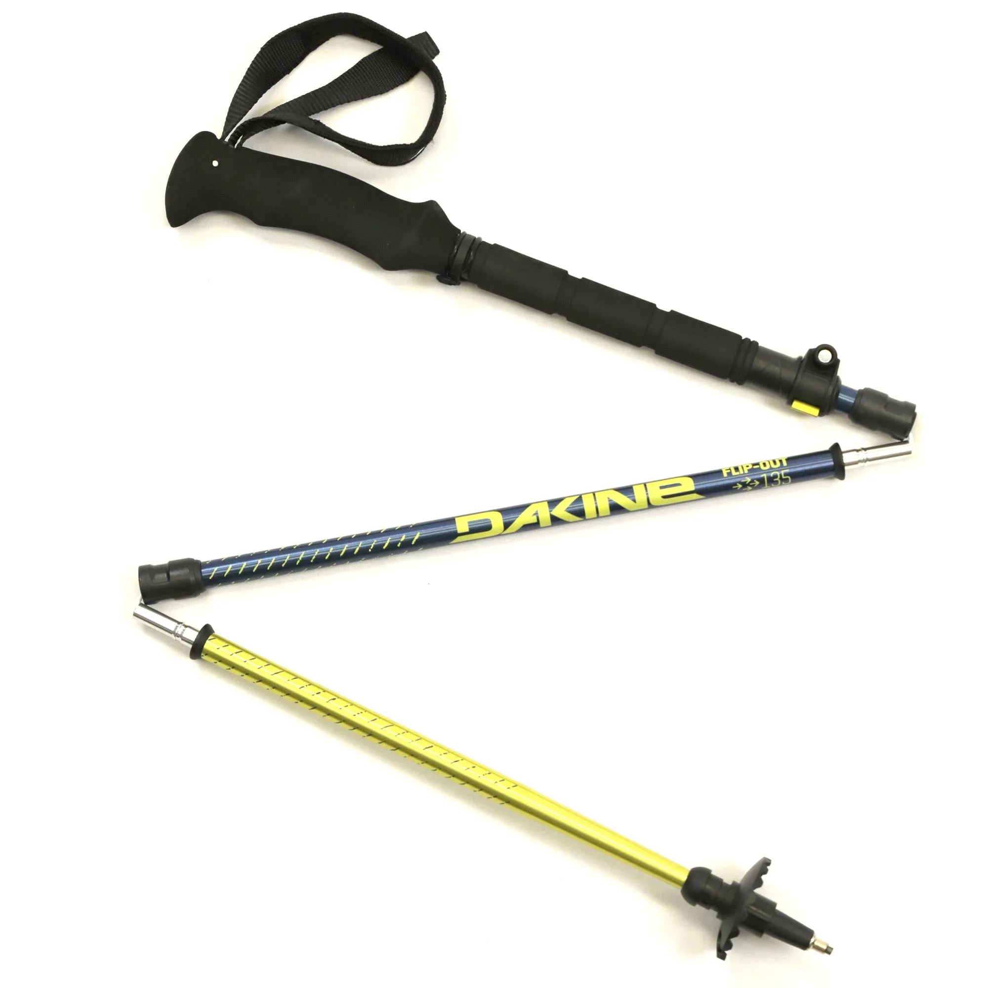 Aluminum Flip-Out Series Trekking Poles - Blue / Yellow