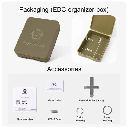 Angel Eyes E1 Hybrid Keychain with Metal Switch
