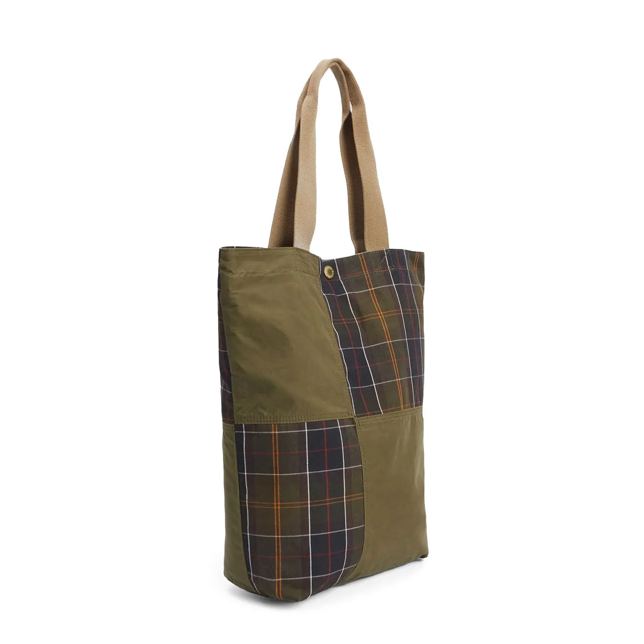 Barbour Transport Patchwork Tote Bag Dusky Green
