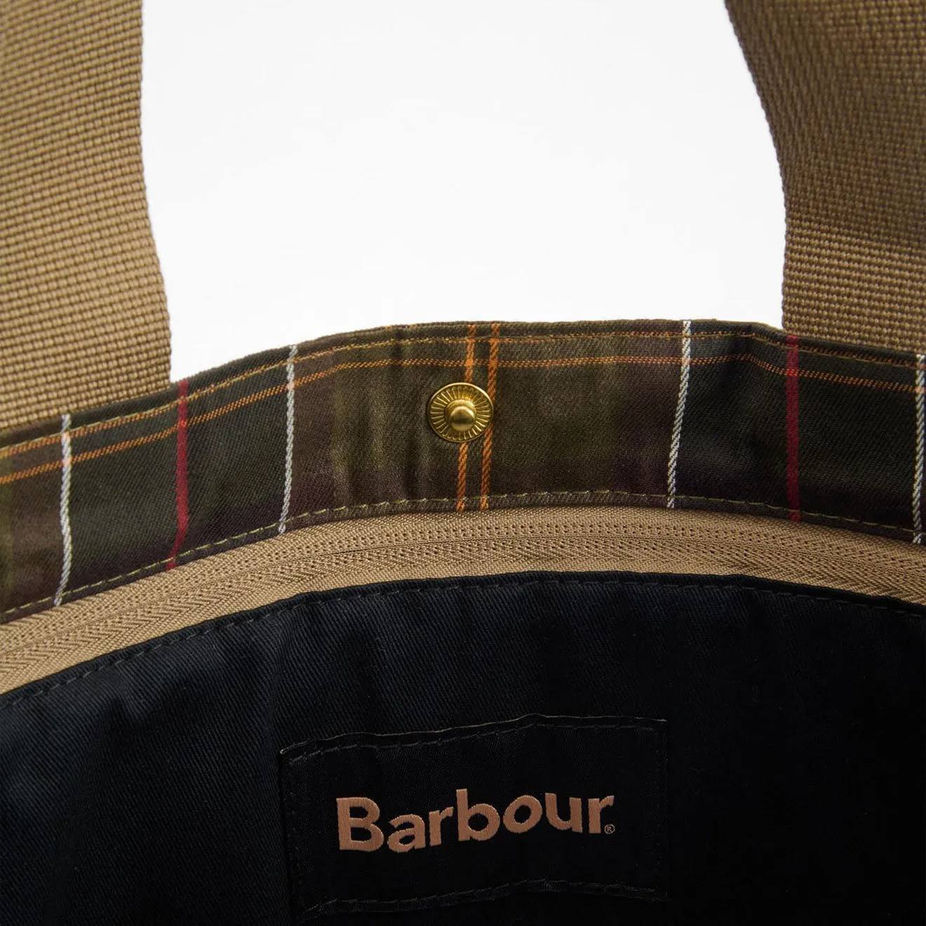 Barbour Transport Patchwork Tote Bag Dusky Green