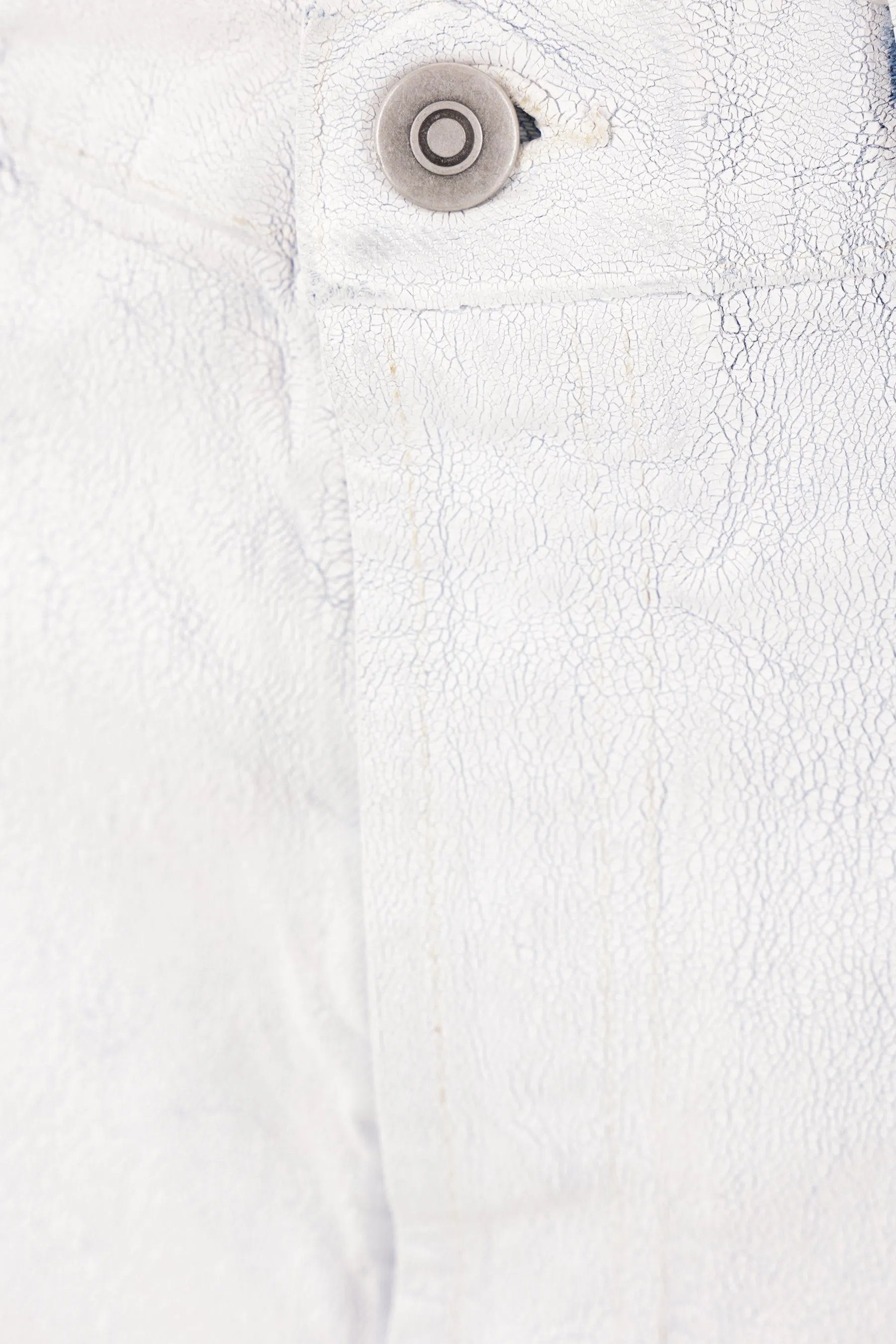 Bianchetto-treated denim long skirt