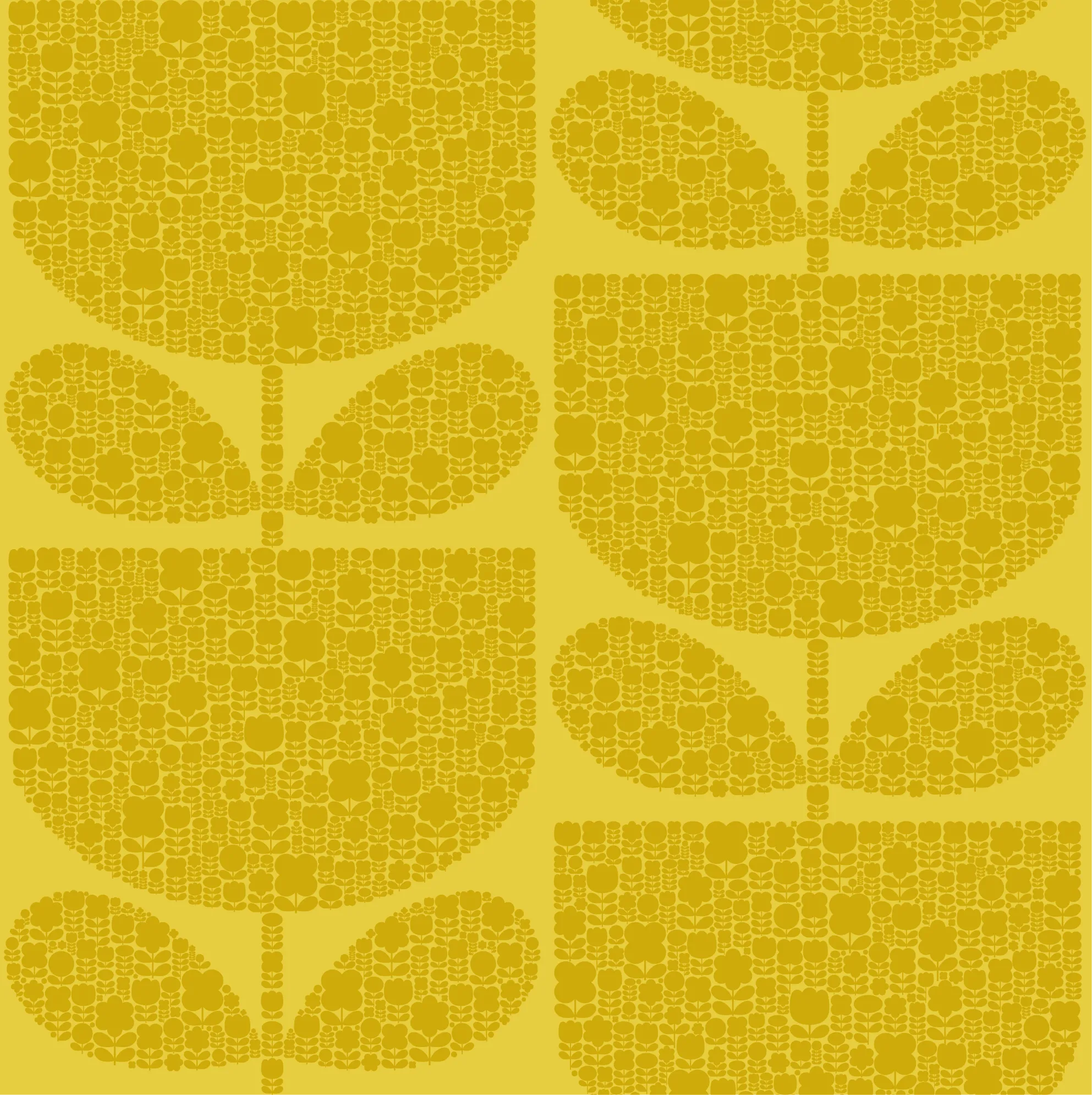 Block Garden Wallpaper - Sample