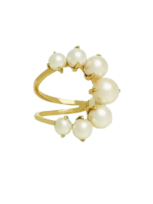 Bubbles Pearl Open Ring