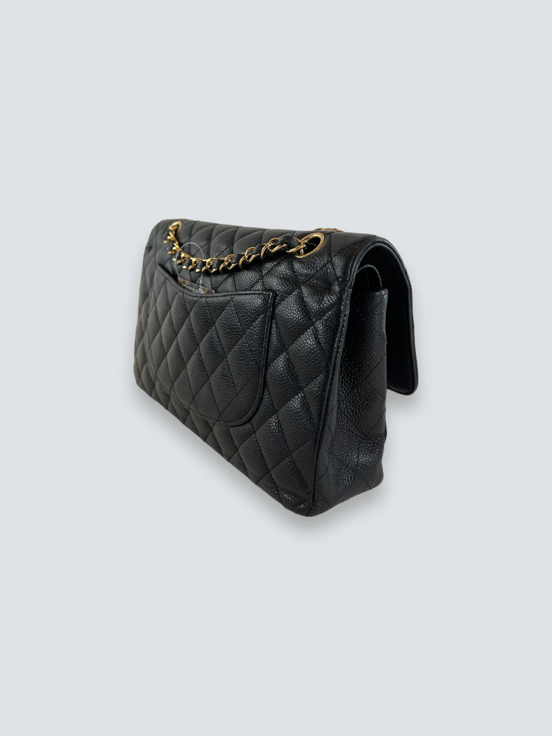 Chanel Black Caviar Leather Medium Classic Double Flap