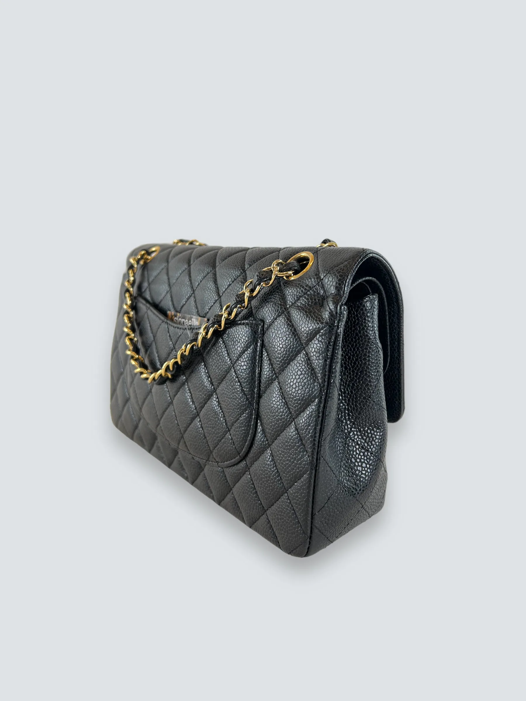 Chanel Black Caviar Leather Medium Classic Double Flap