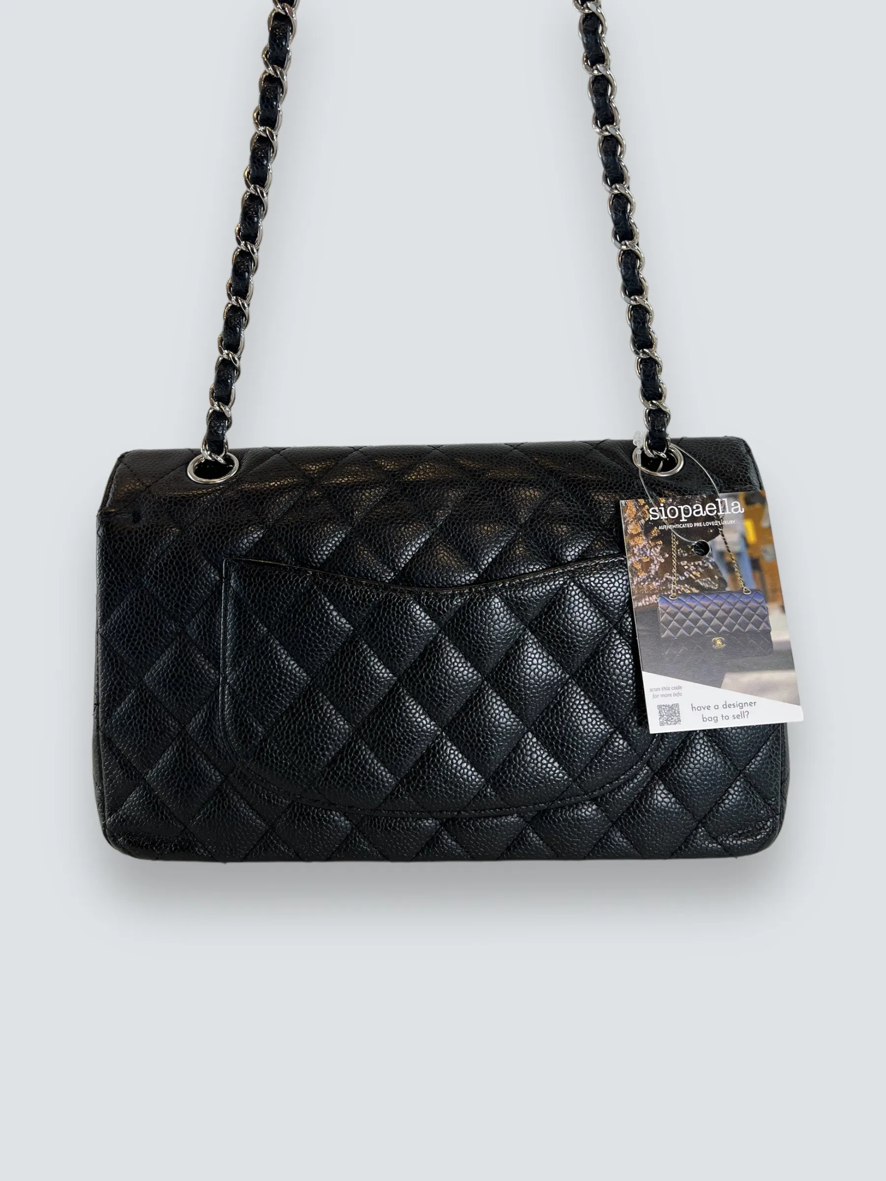 Chanel Black Caviar Leather Medium Classic Double Flap