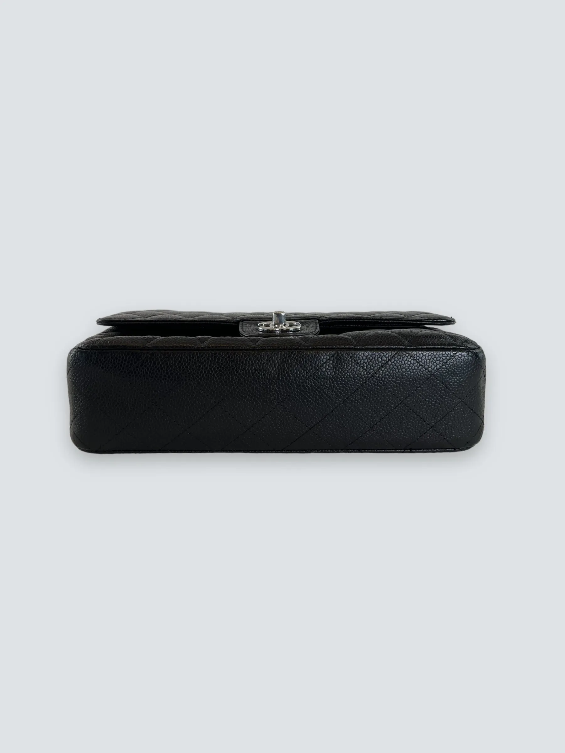 Chanel Black Caviar Leather Medium Classic Double Flap
