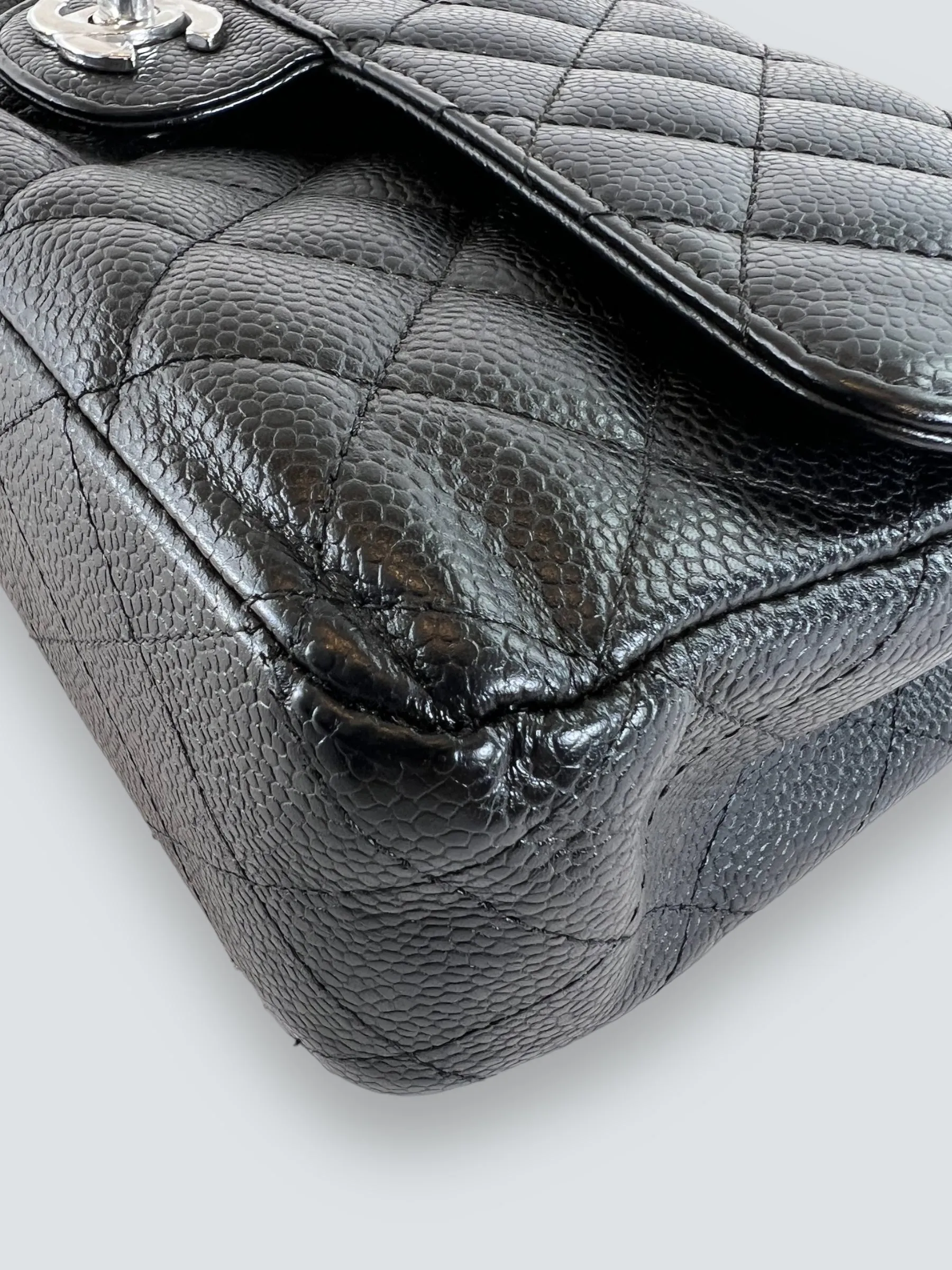 Chanel Black Caviar Leather Medium Classic Double Flap
