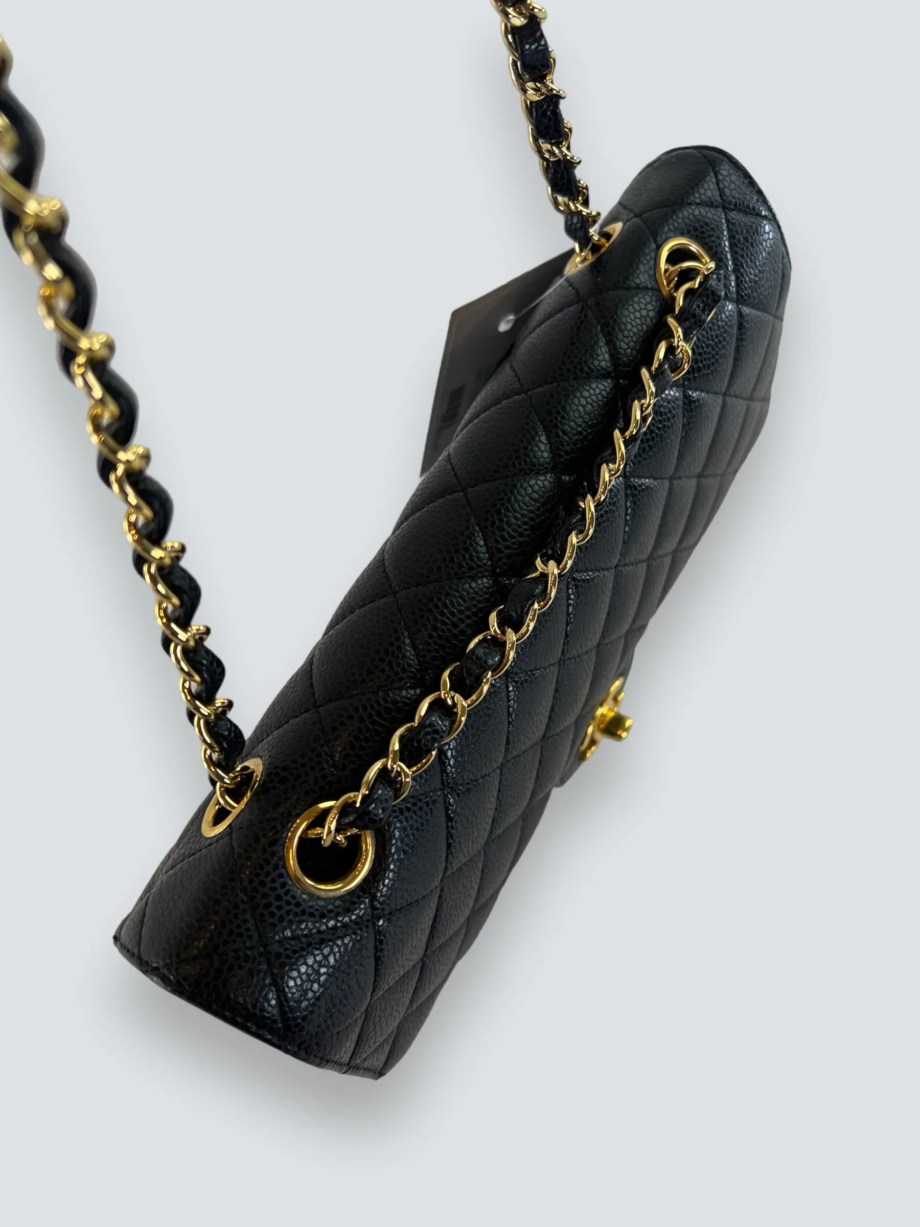 Chanel Black Caviar Leather Medium Classic Double Flap