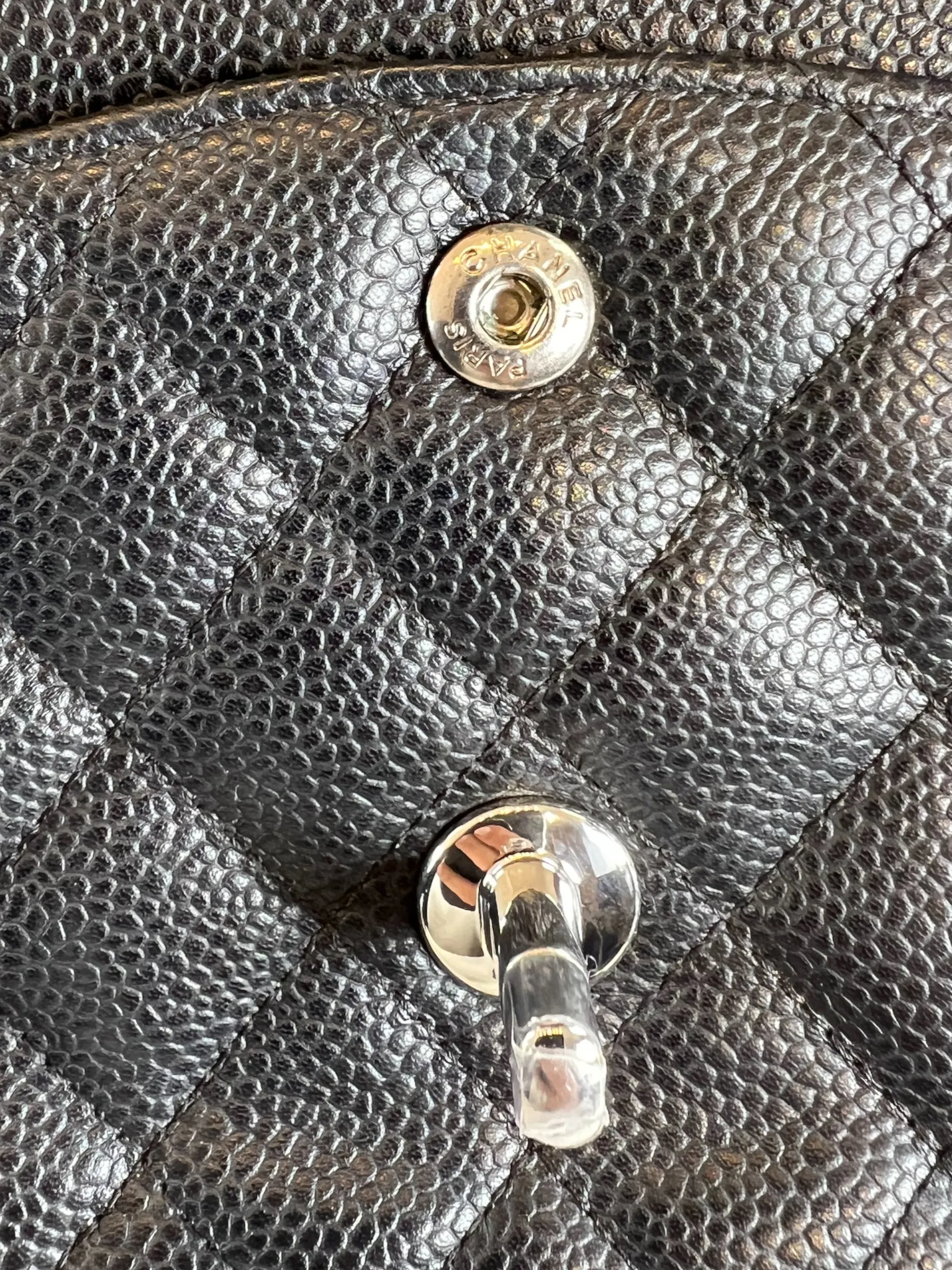 Chanel Black Caviar Leather Medium Classic Double Flap