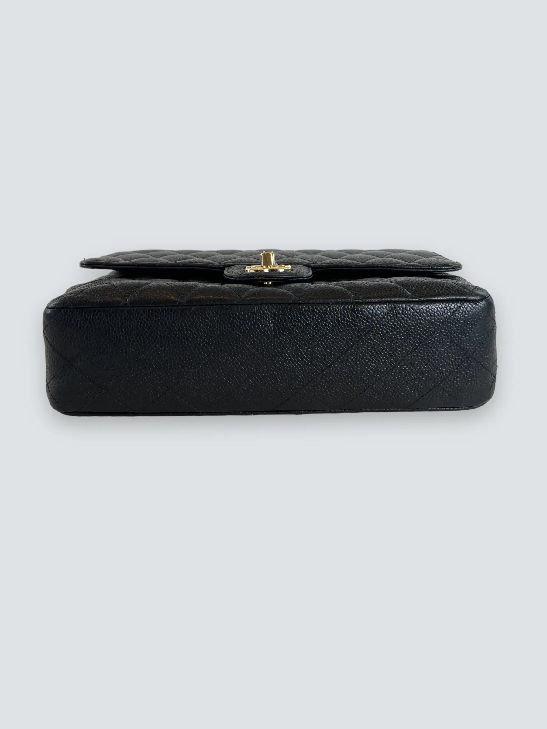 Chanel Black Caviar Leather Medium Classic Double Flap