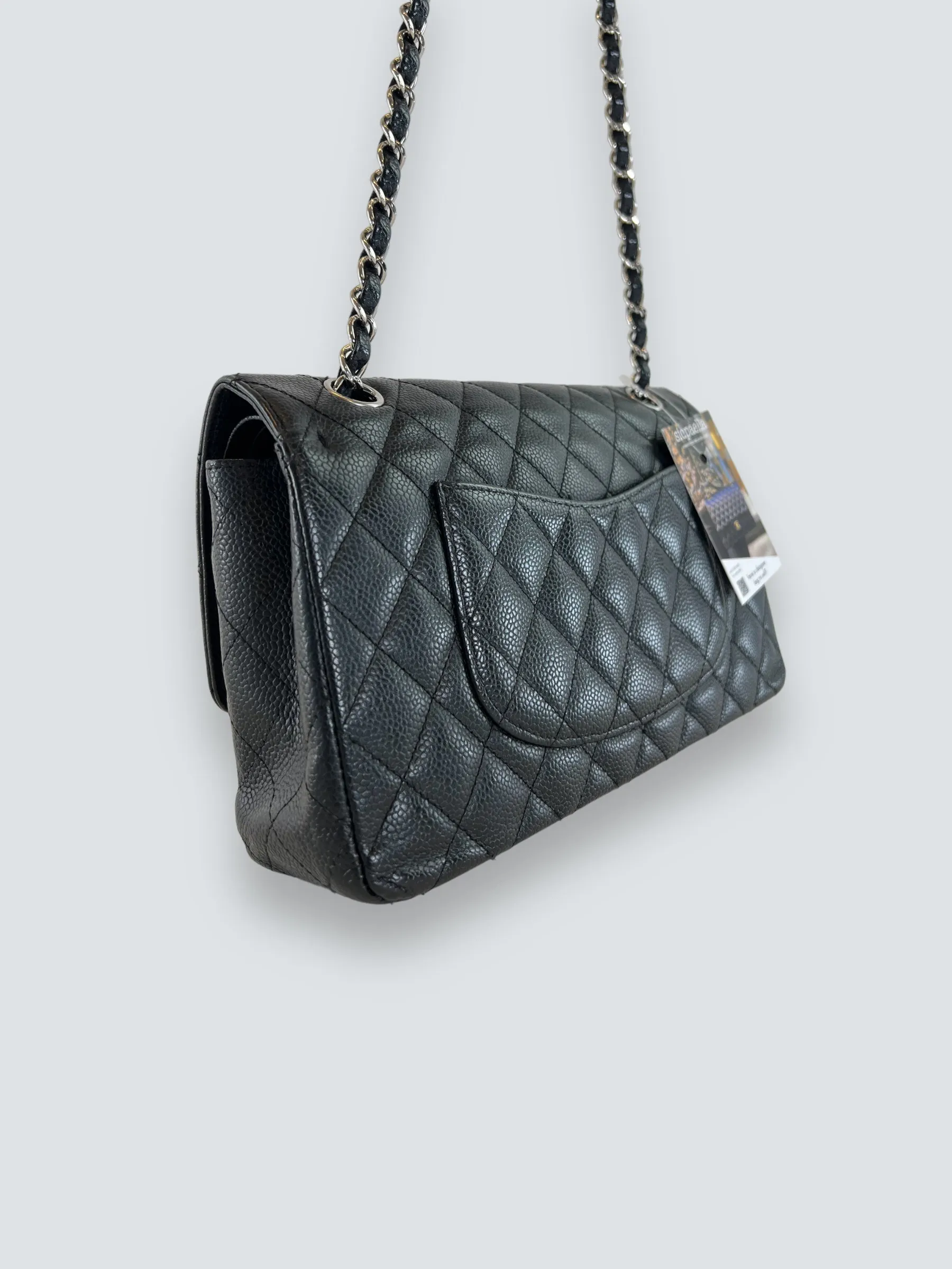 Chanel Black Caviar Leather Medium Classic Double Flap