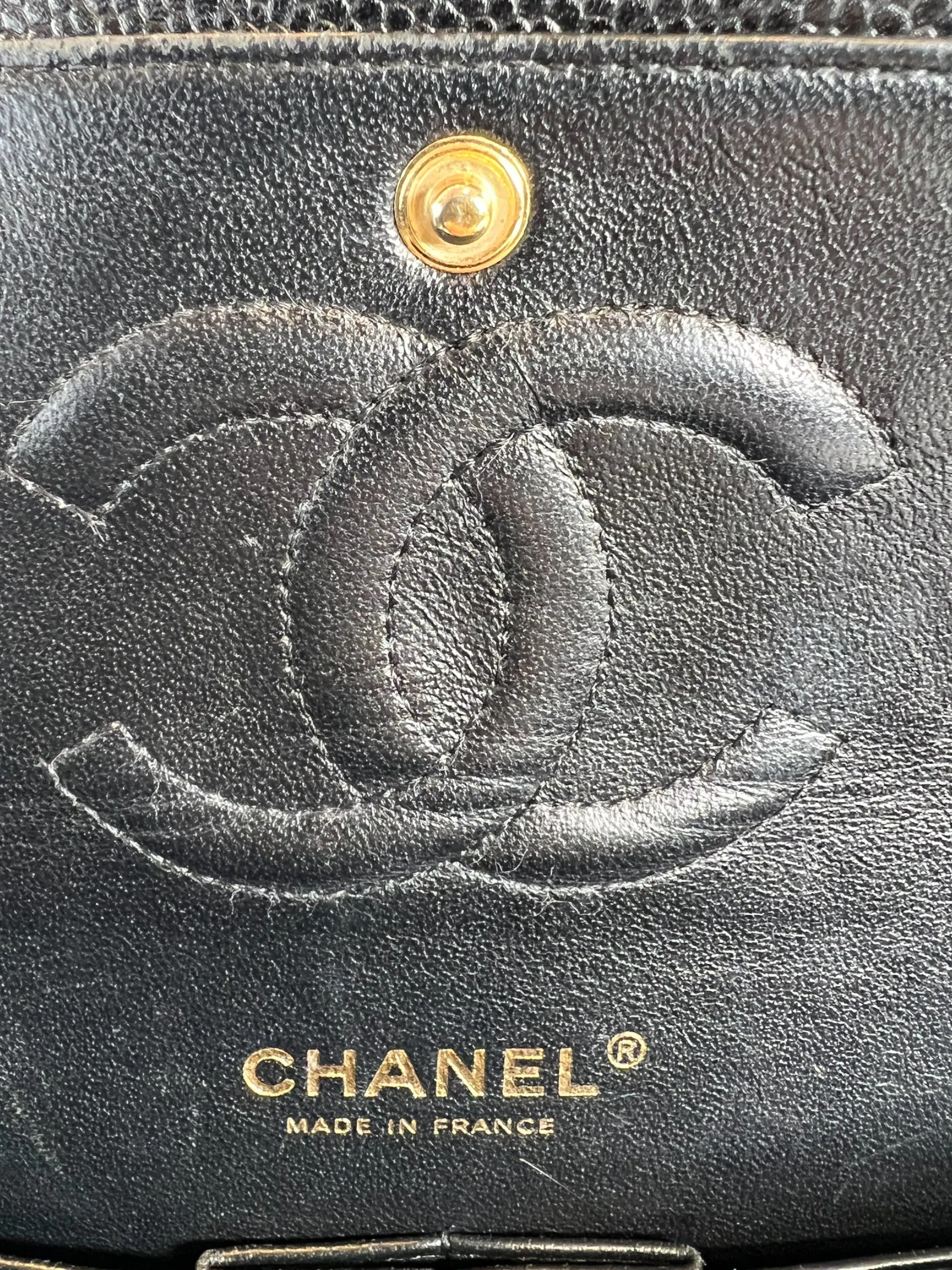 Chanel Black Caviar Leather Medium Classic Double Flap