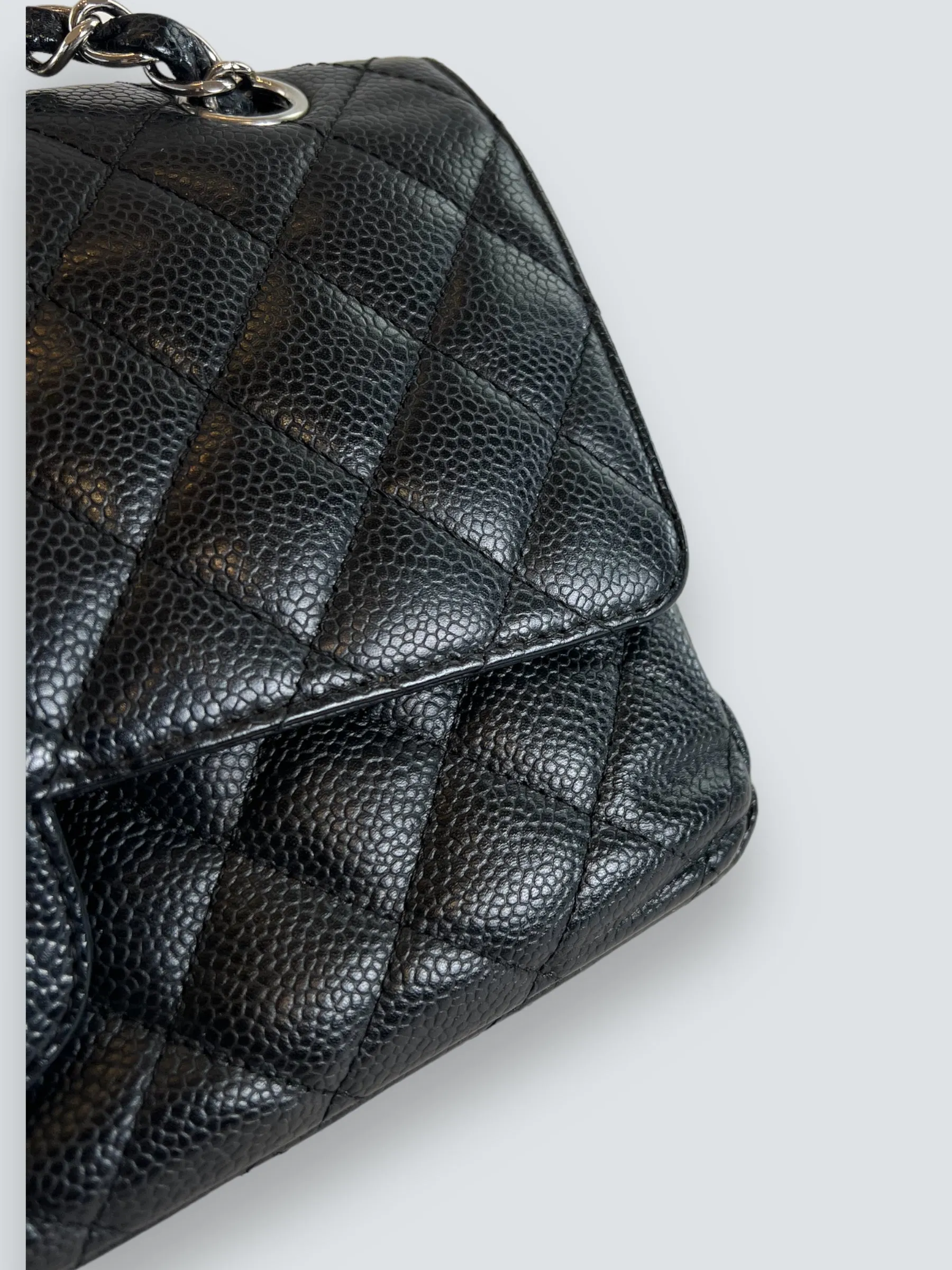 Chanel Black Caviar Leather Medium Classic Double Flap