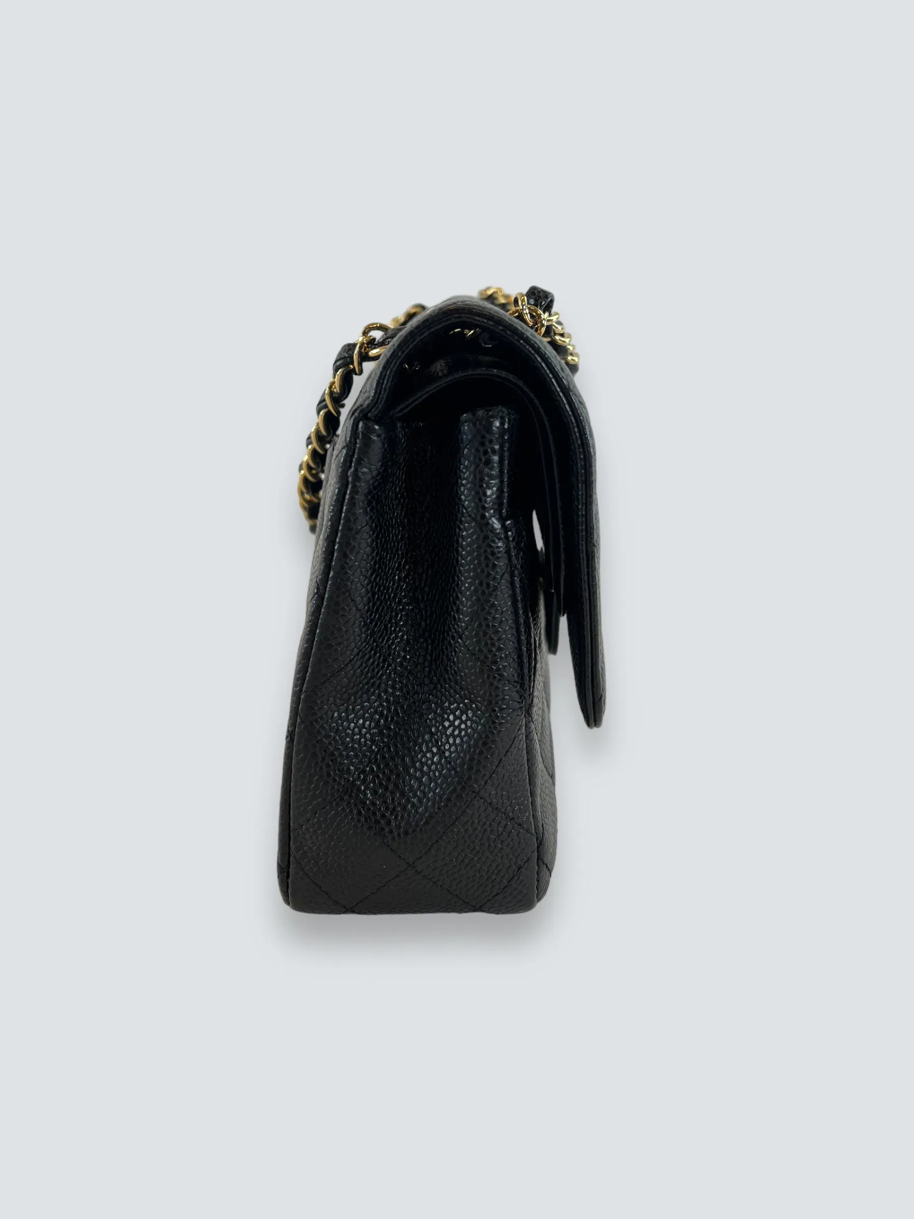 Chanel Black Caviar Leather Medium Classic Double Flap
