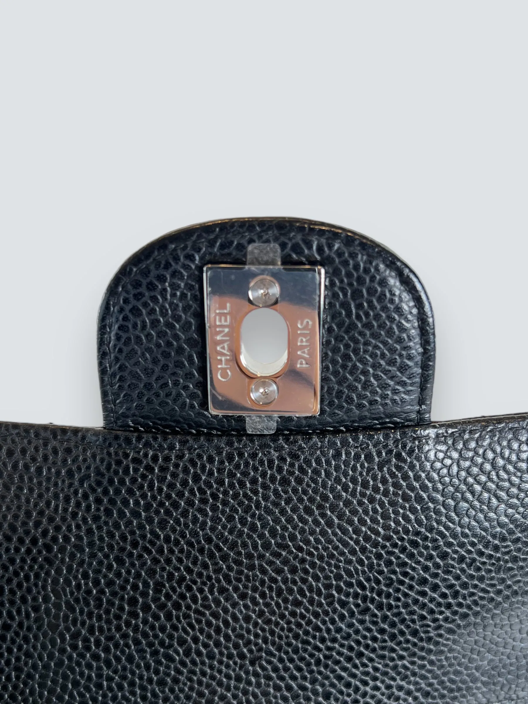 Chanel Black Caviar Leather Medium Classic Double Flap