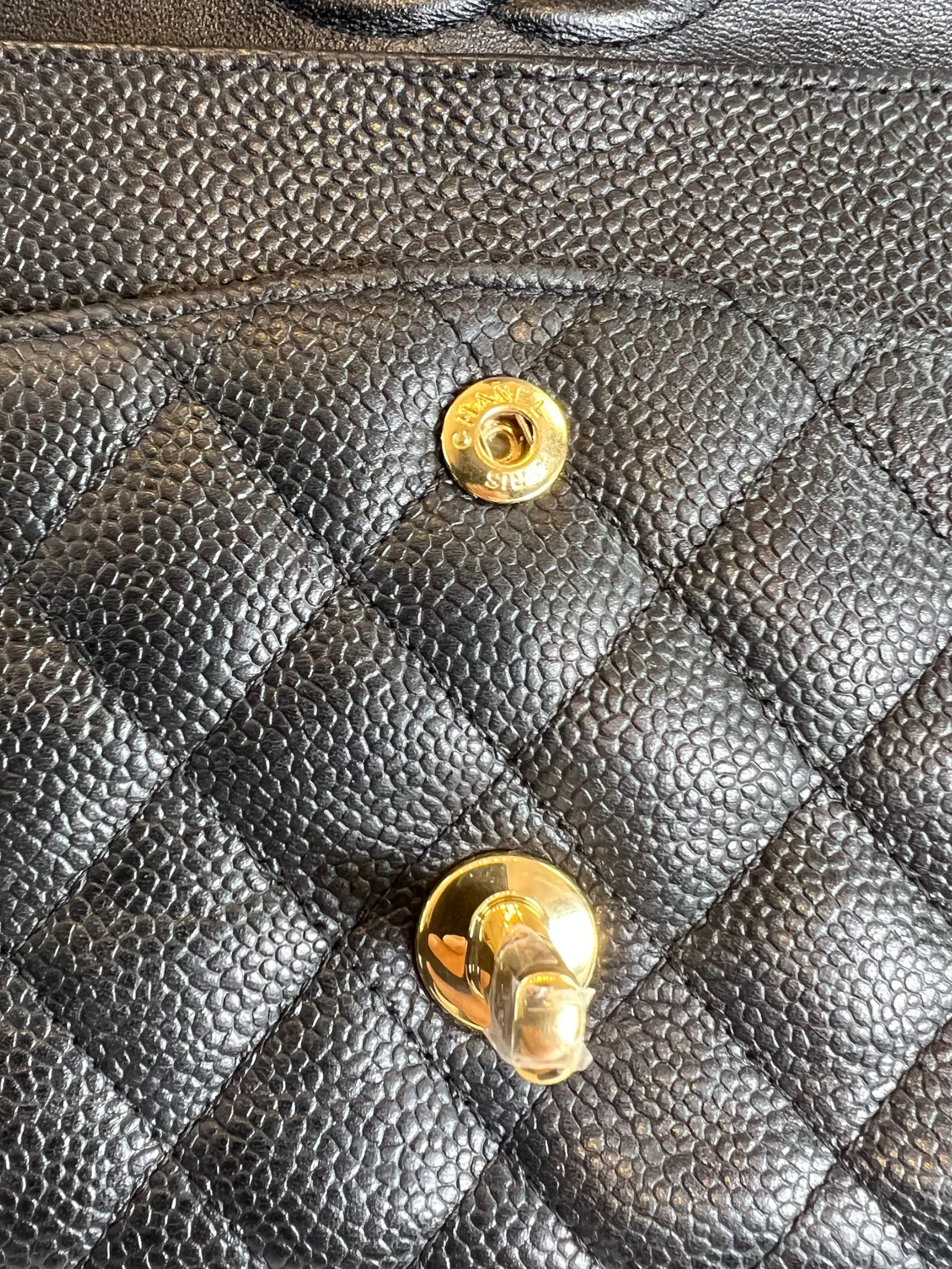 Chanel Black Caviar Leather Medium Classic Double Flap
