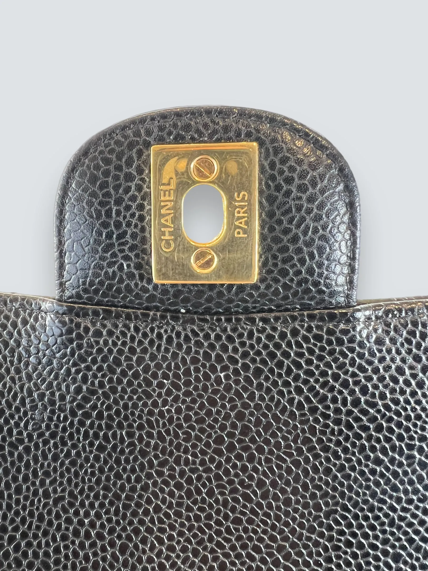 Chanel Black Caviar Leather Medium Classic Double Flap