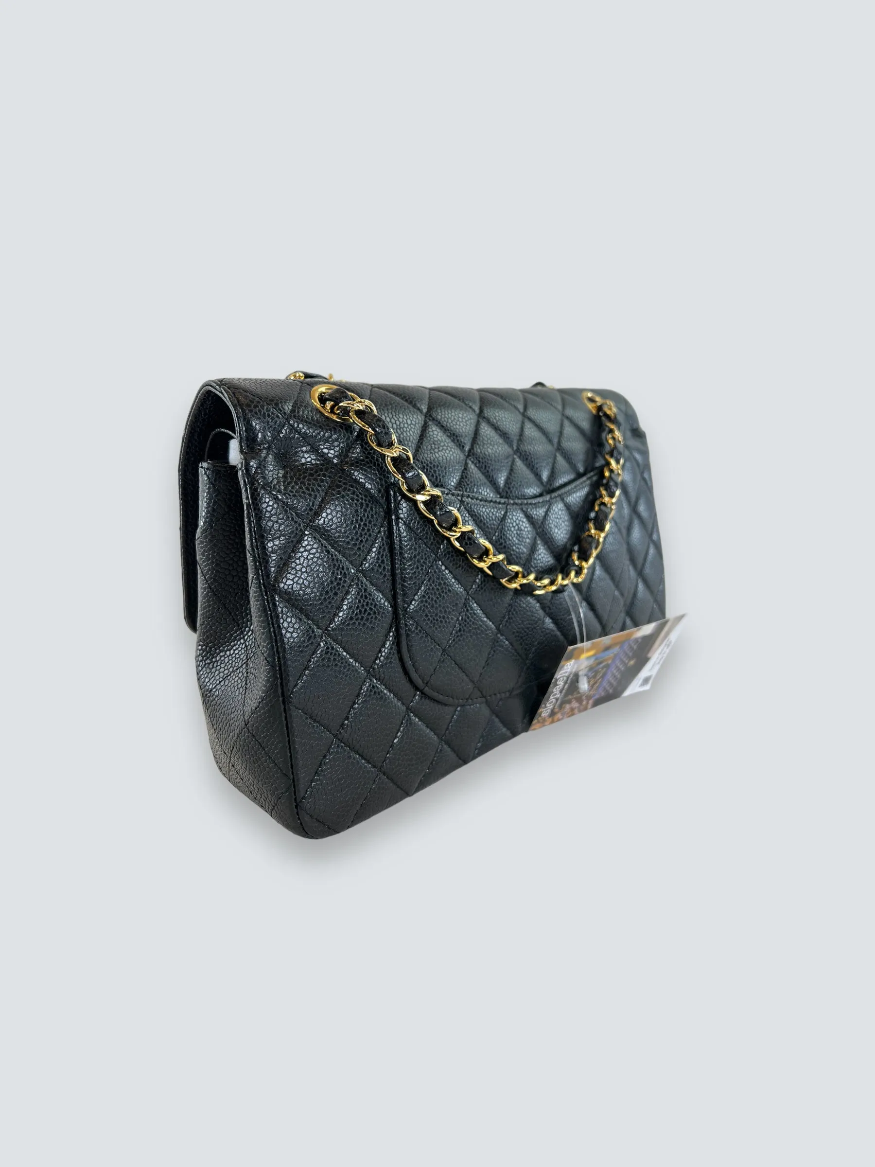 Chanel Black Caviar Leather Medium Classic Double Flap