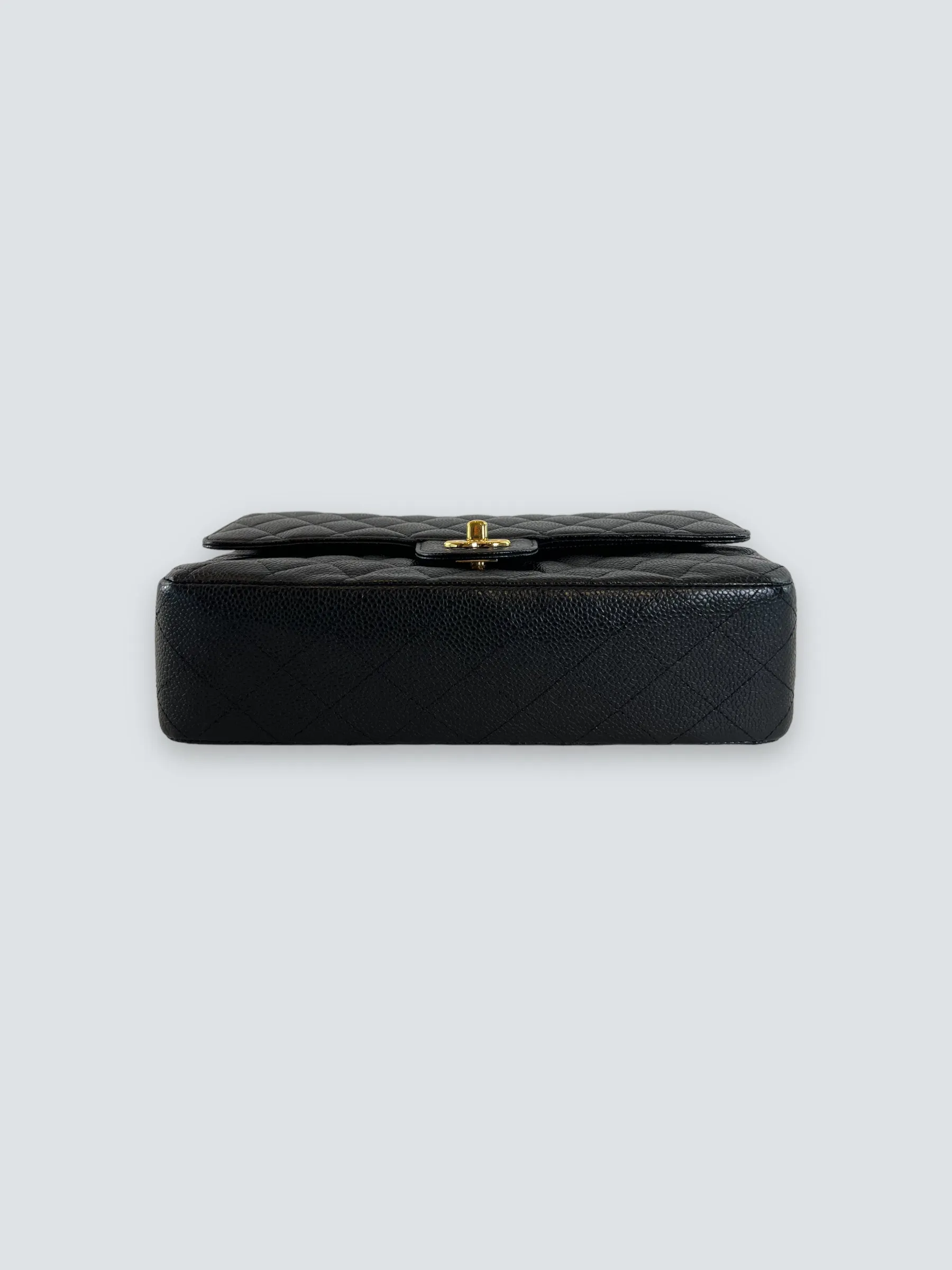 Chanel Black Caviar Leather Medium Classic Double Flap