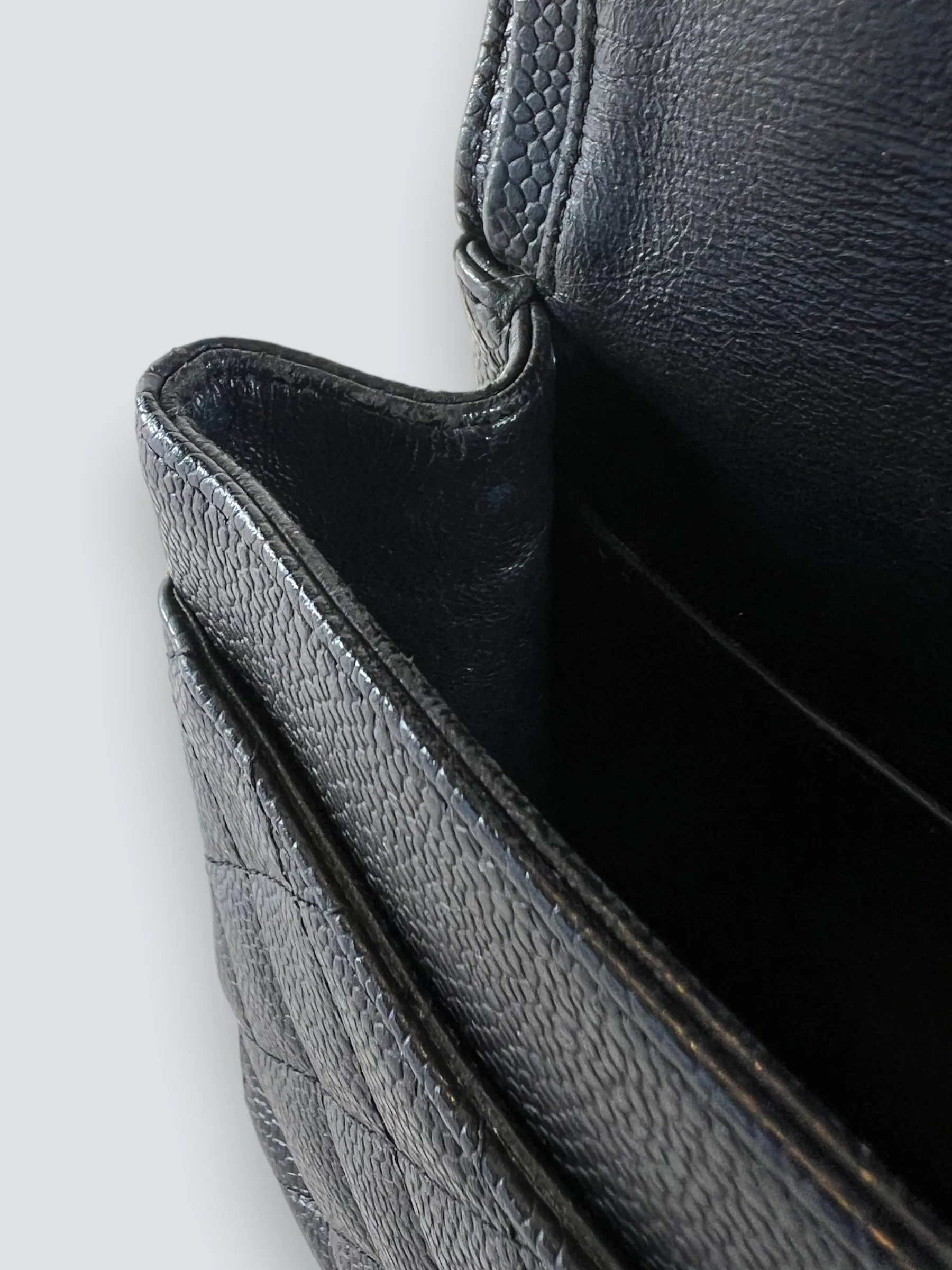 Chanel Black Caviar Leather Medium Classic Double Flap