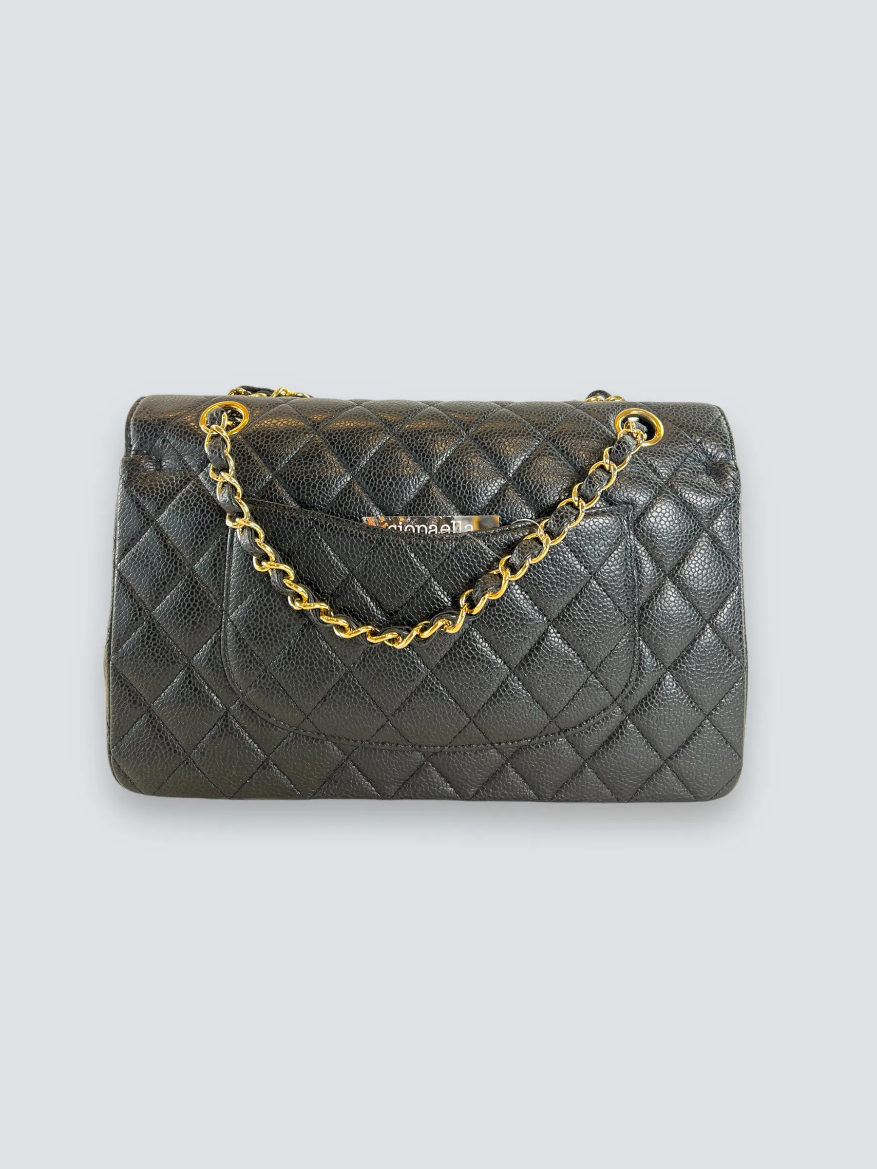 Chanel Black Caviar Leather Medium Classic Double Flap