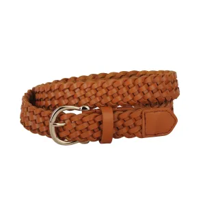 Classic Braided Equestrian Buckle Leather Belt