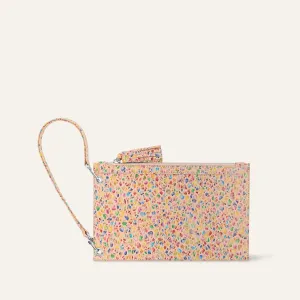 Clover Pouch | Confetti with Silver hardware