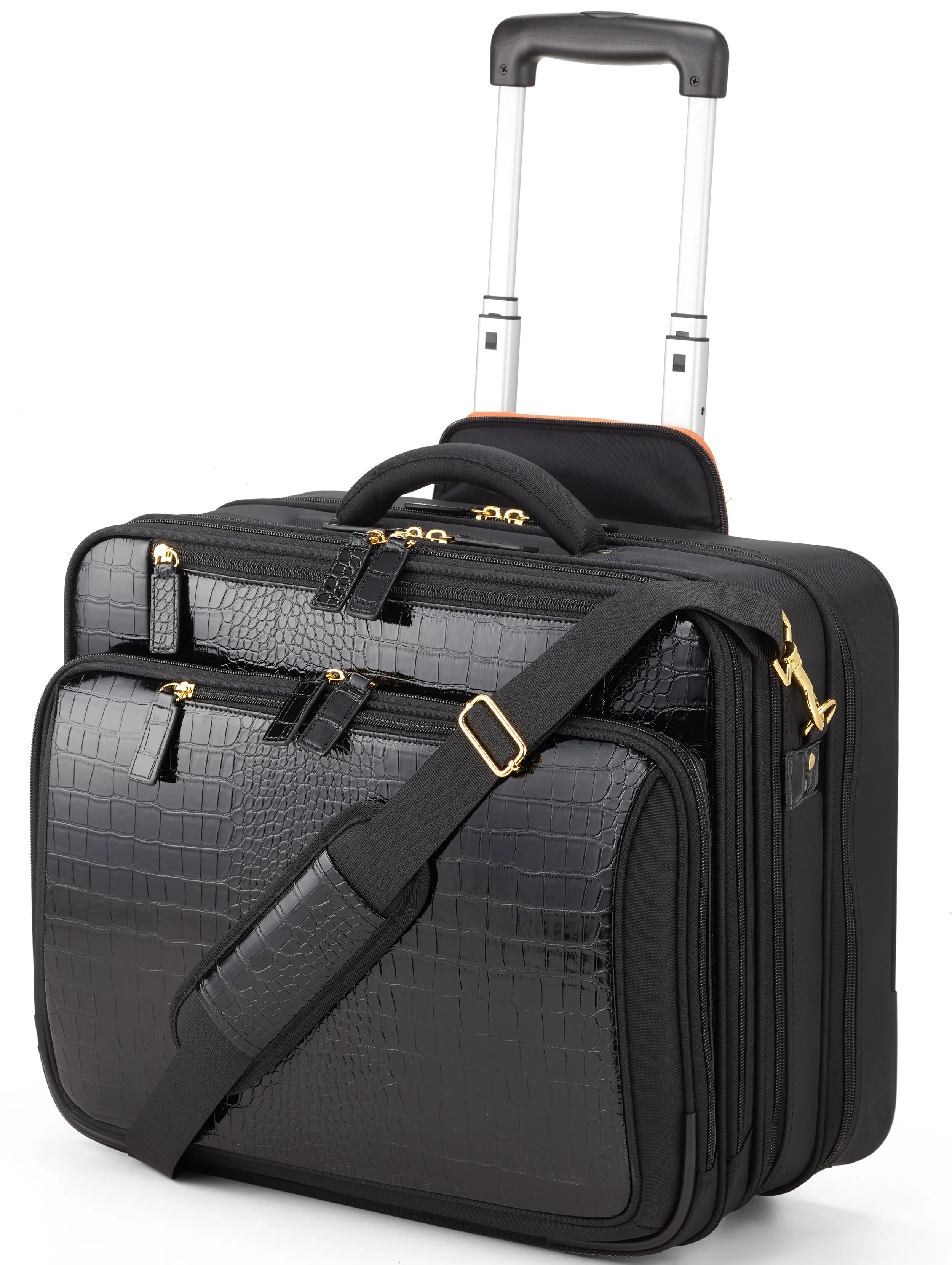 Croco Overnight Roller Tote 17