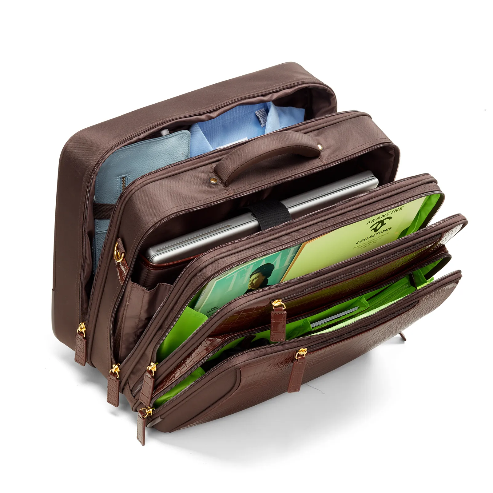 Croco Overnight Roller Tote 17