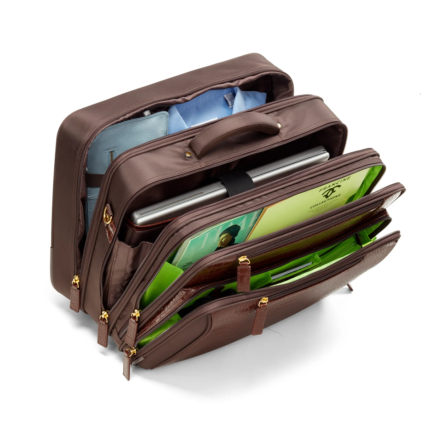 Croco Overnight Roller Tote 17