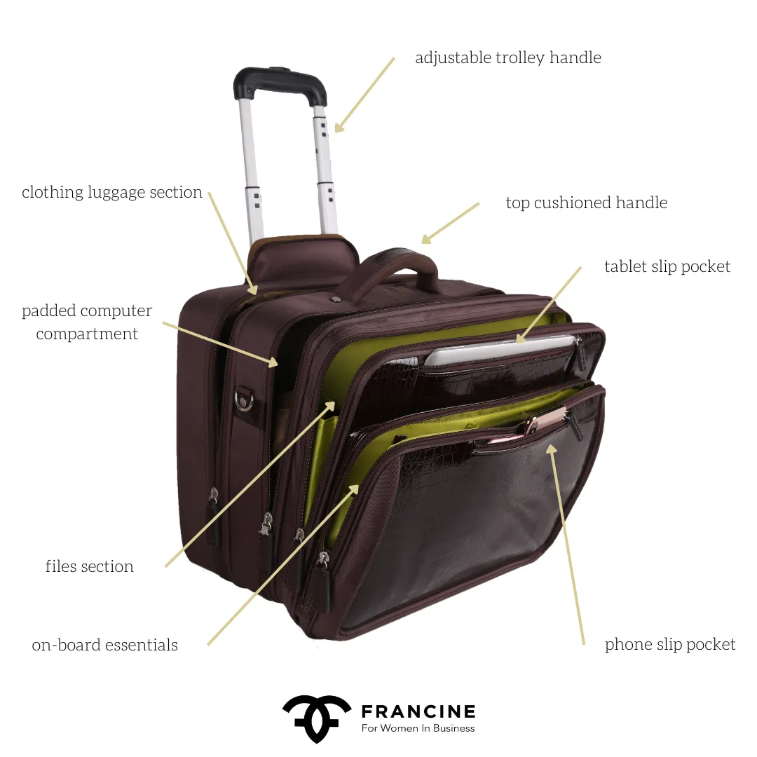 Croco Overnight Roller Tote 17