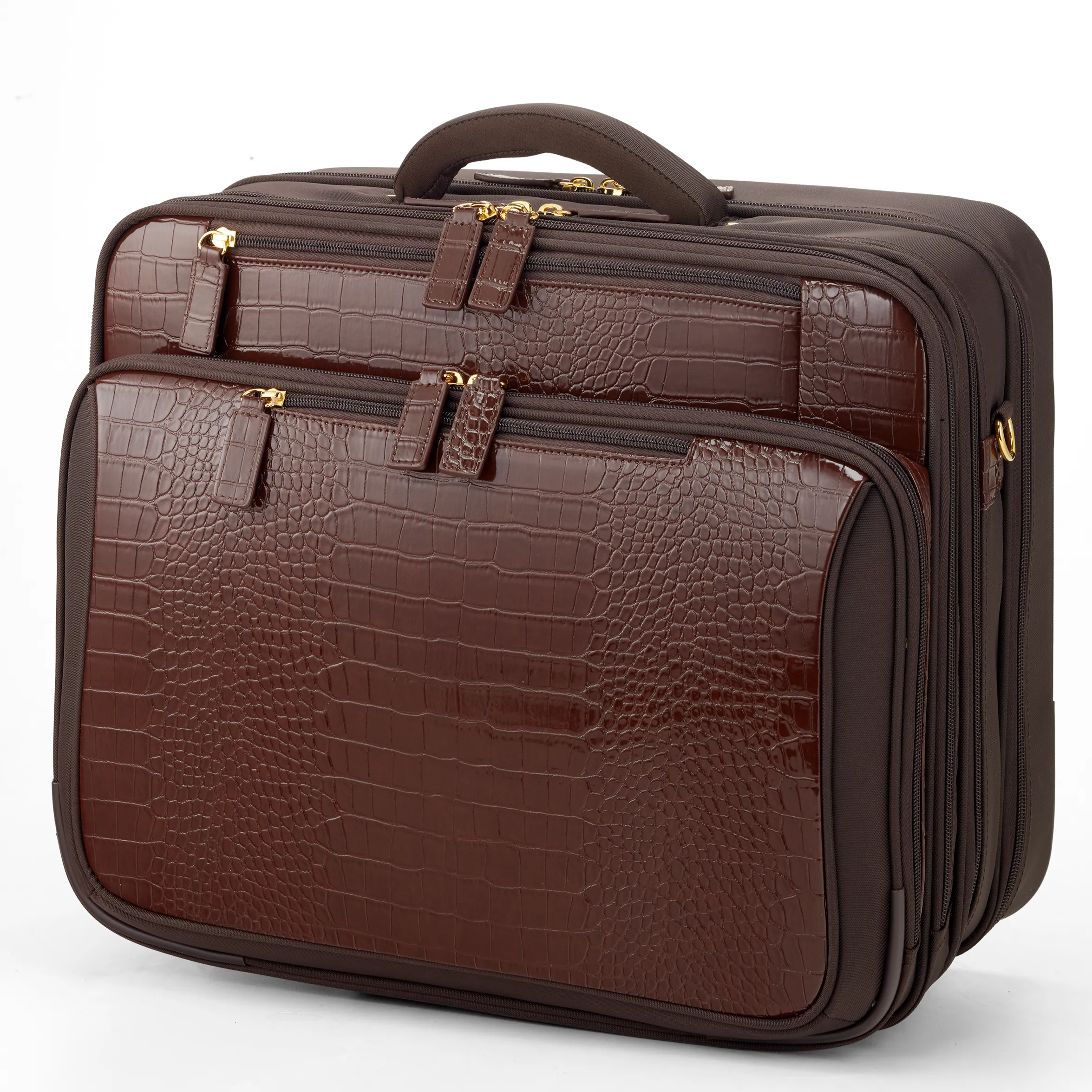 Croco Overnight Roller Tote 17