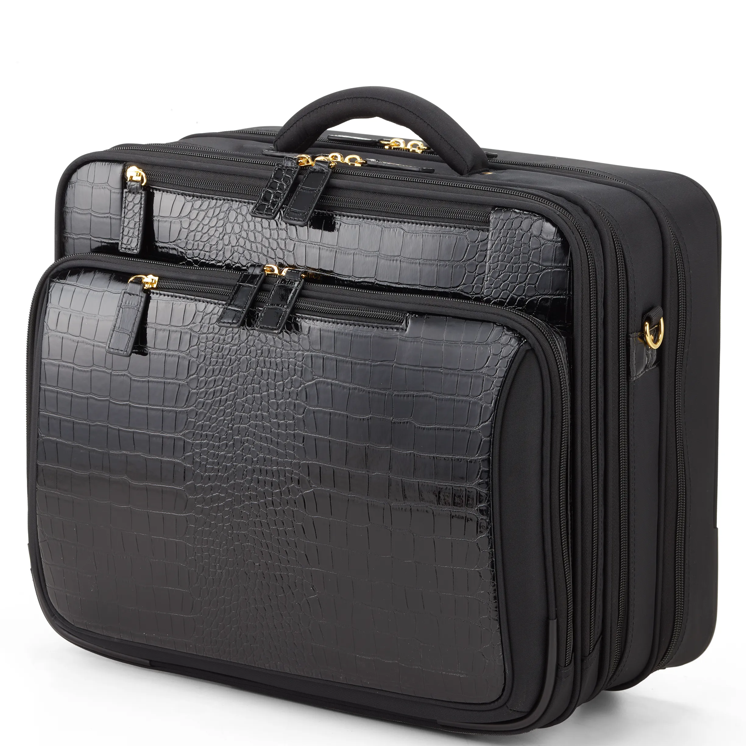 Croco Overnight Roller Tote 17