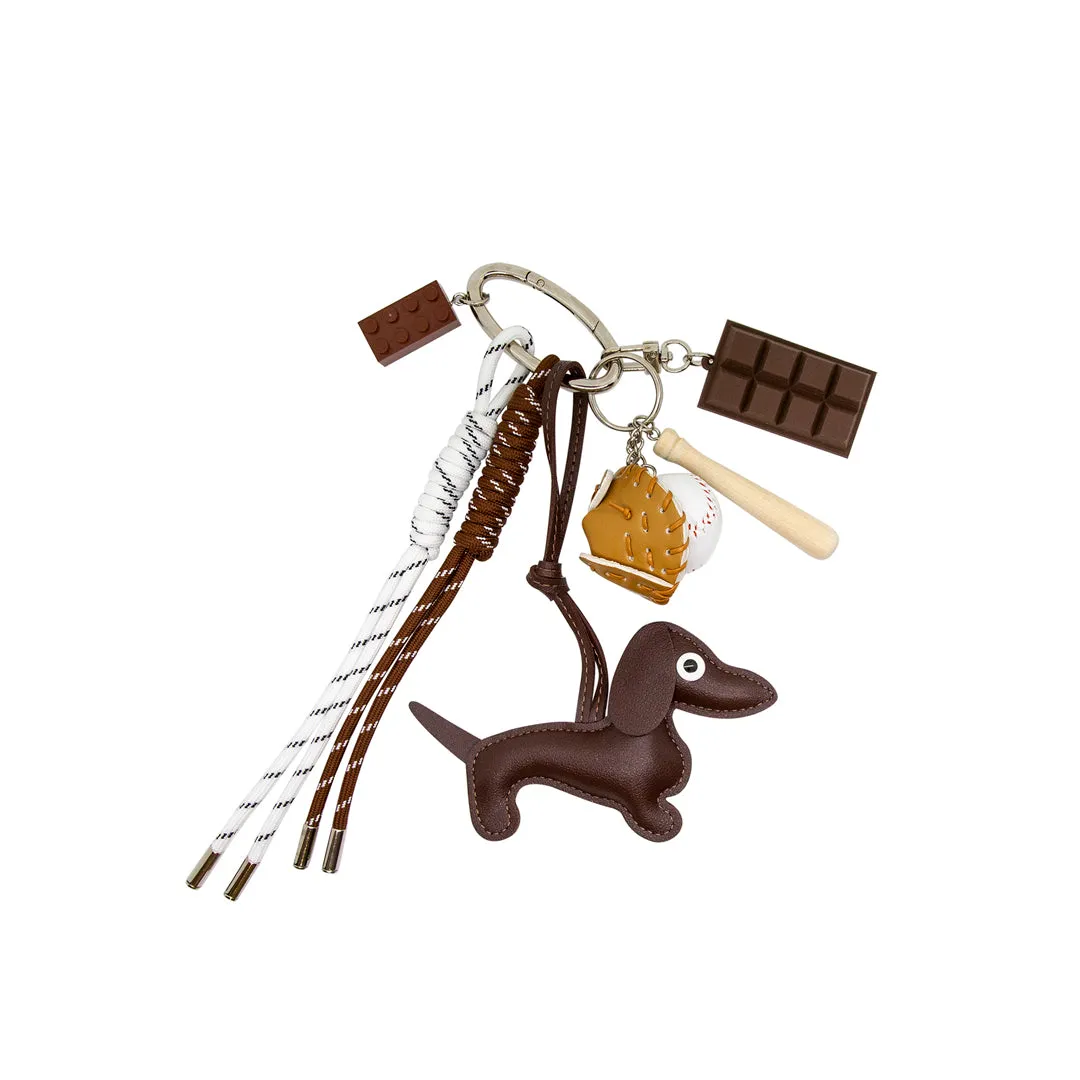 Dachshund Keychain - Brown