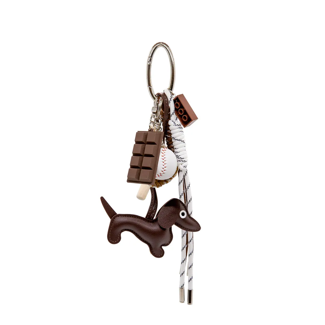 Dachshund Keychain - Brown