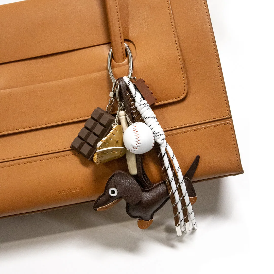 Dachshund Keychain - Brown