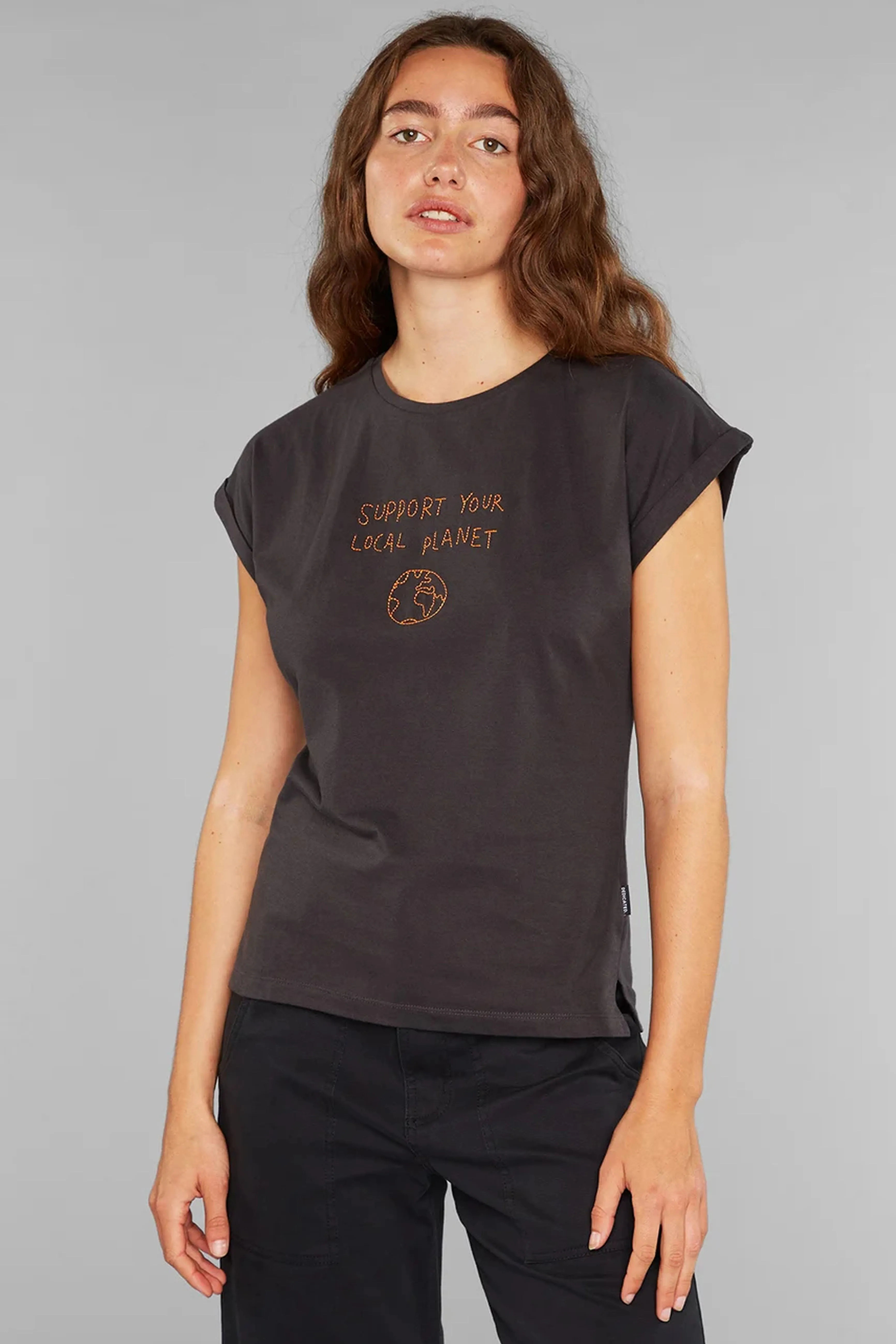 Dedicated Visby Local Planet Charcoal T-Shirt