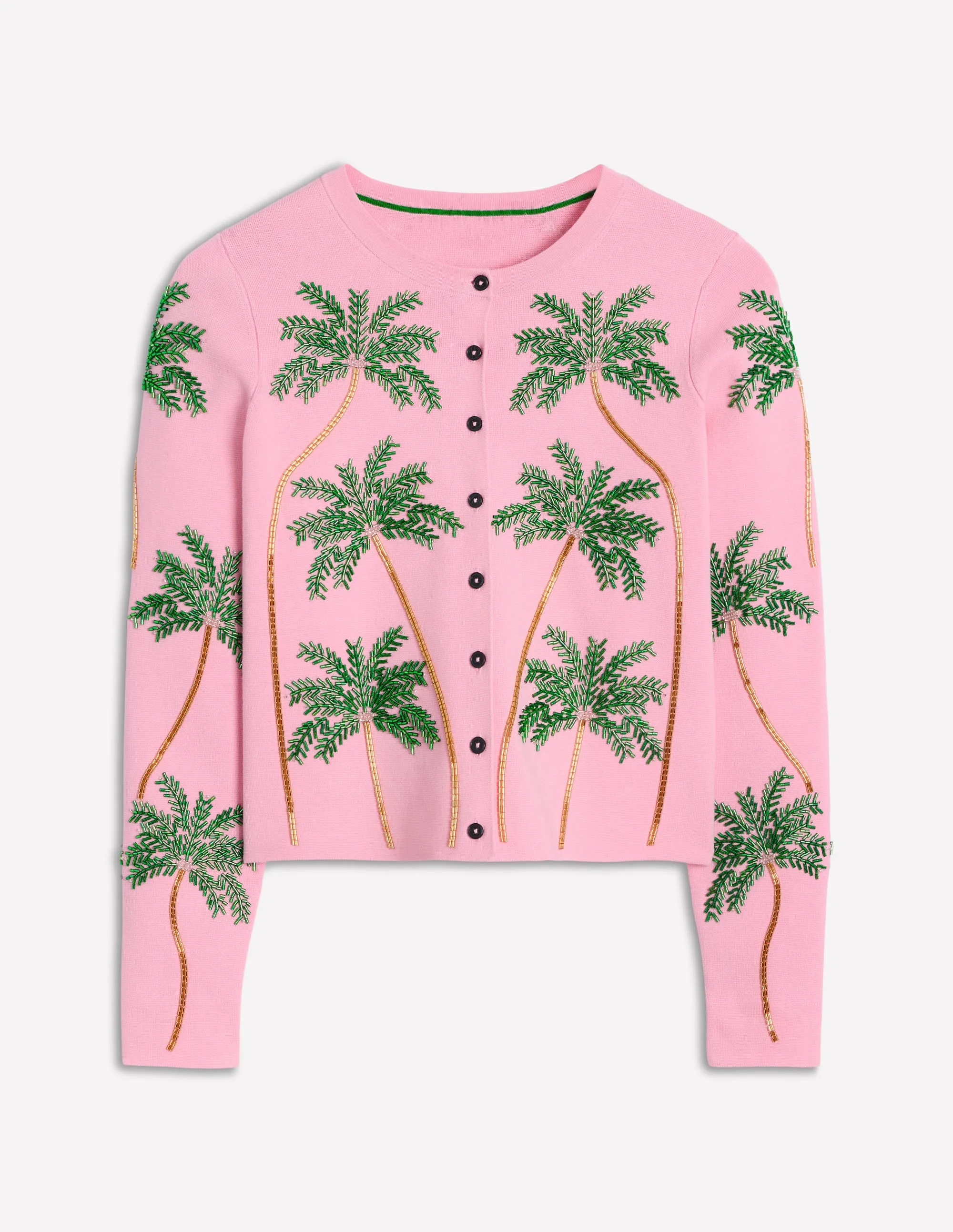 Embellished  Cardigan-Soft Pink