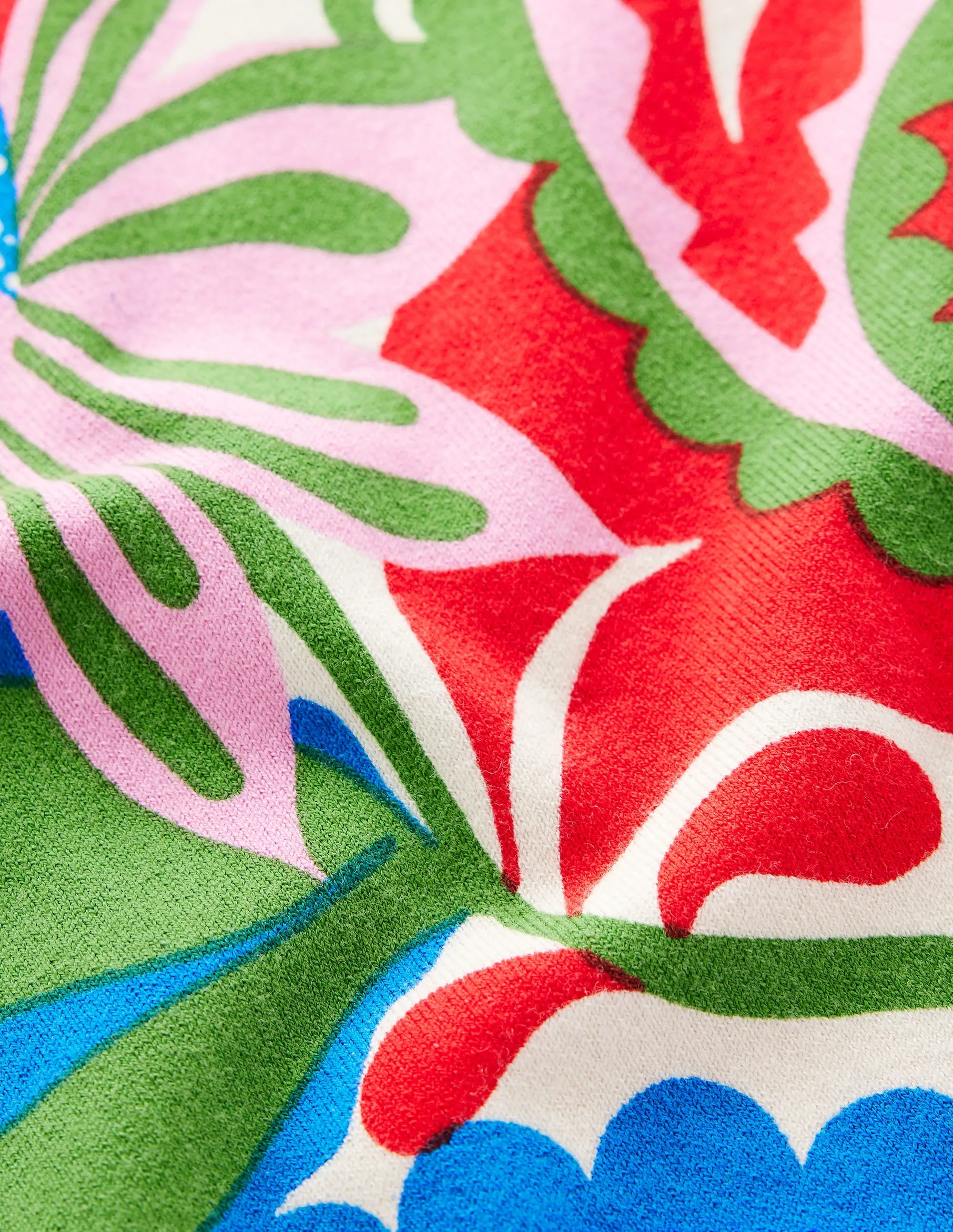 Emilia Cotton Crew Jumper-Multi. Botanical Paisley