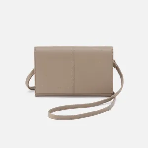 Essential Wallet Crossbody In Soft Saffiano Leather - Sesame