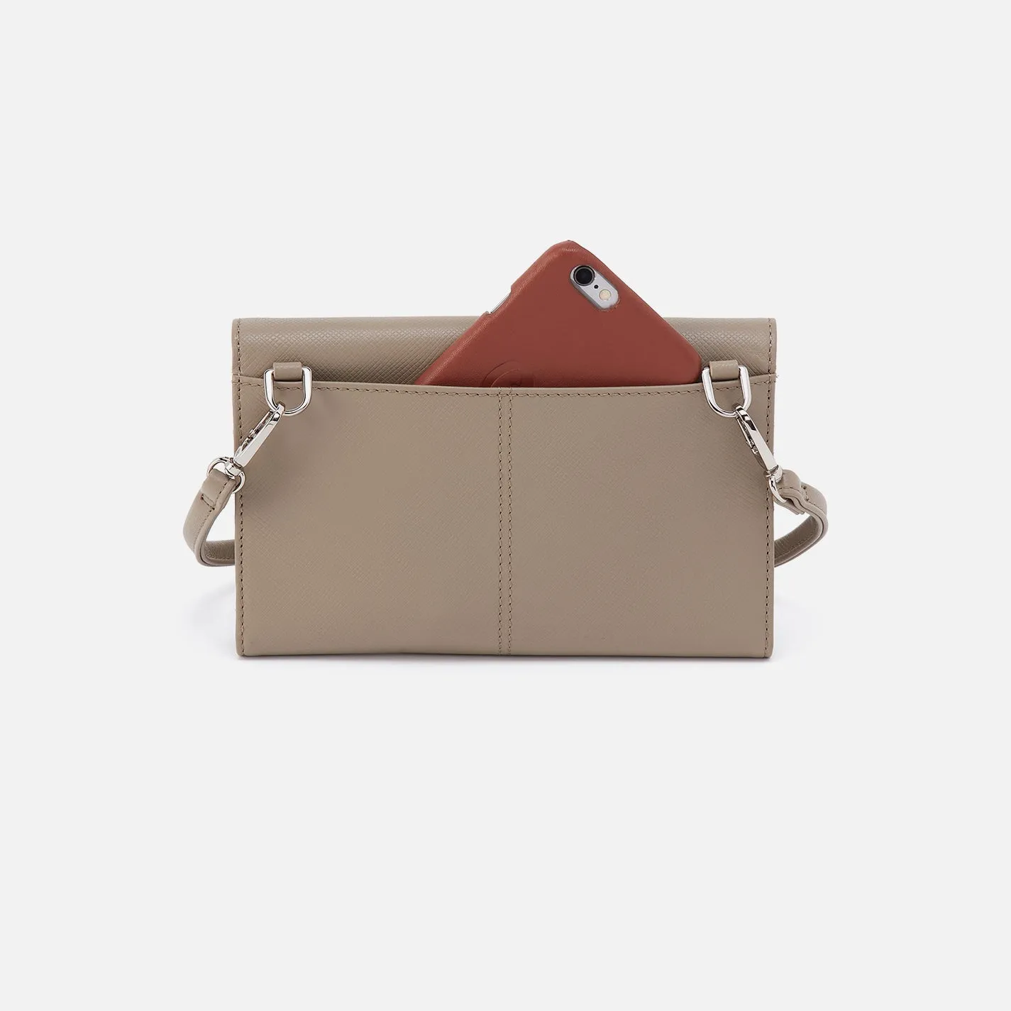 Essential Wallet Crossbody In Soft Saffiano Leather - Sesame