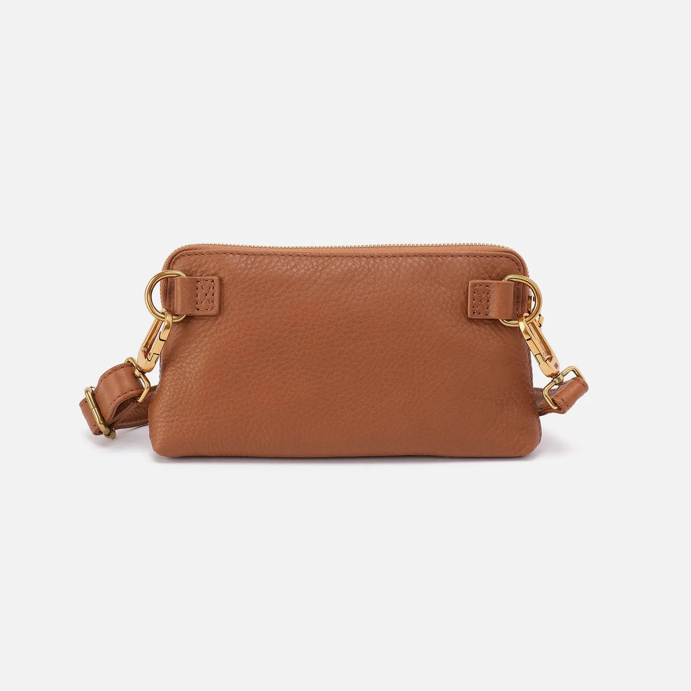 Fern Slim Belt Bag In Pebbled Leather - Warm Honey